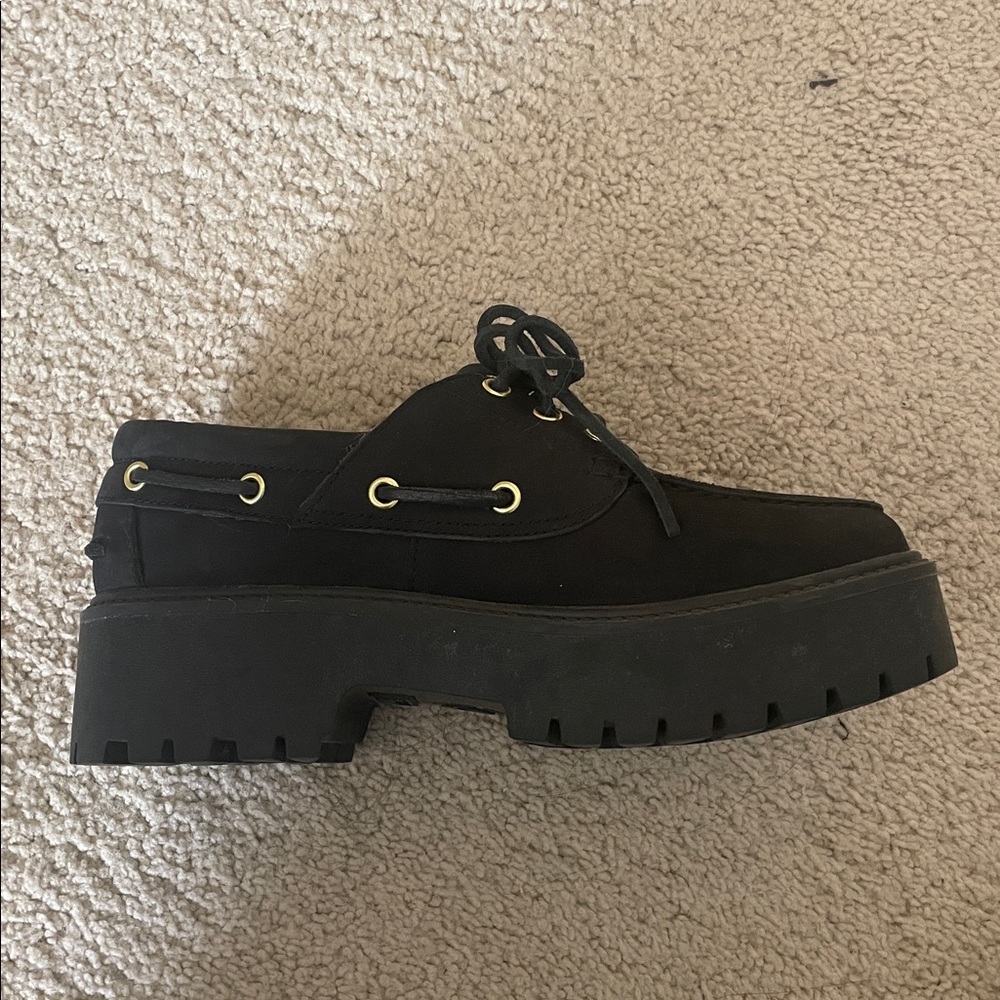 Timberland Black Boat Shoes for Women Size 9